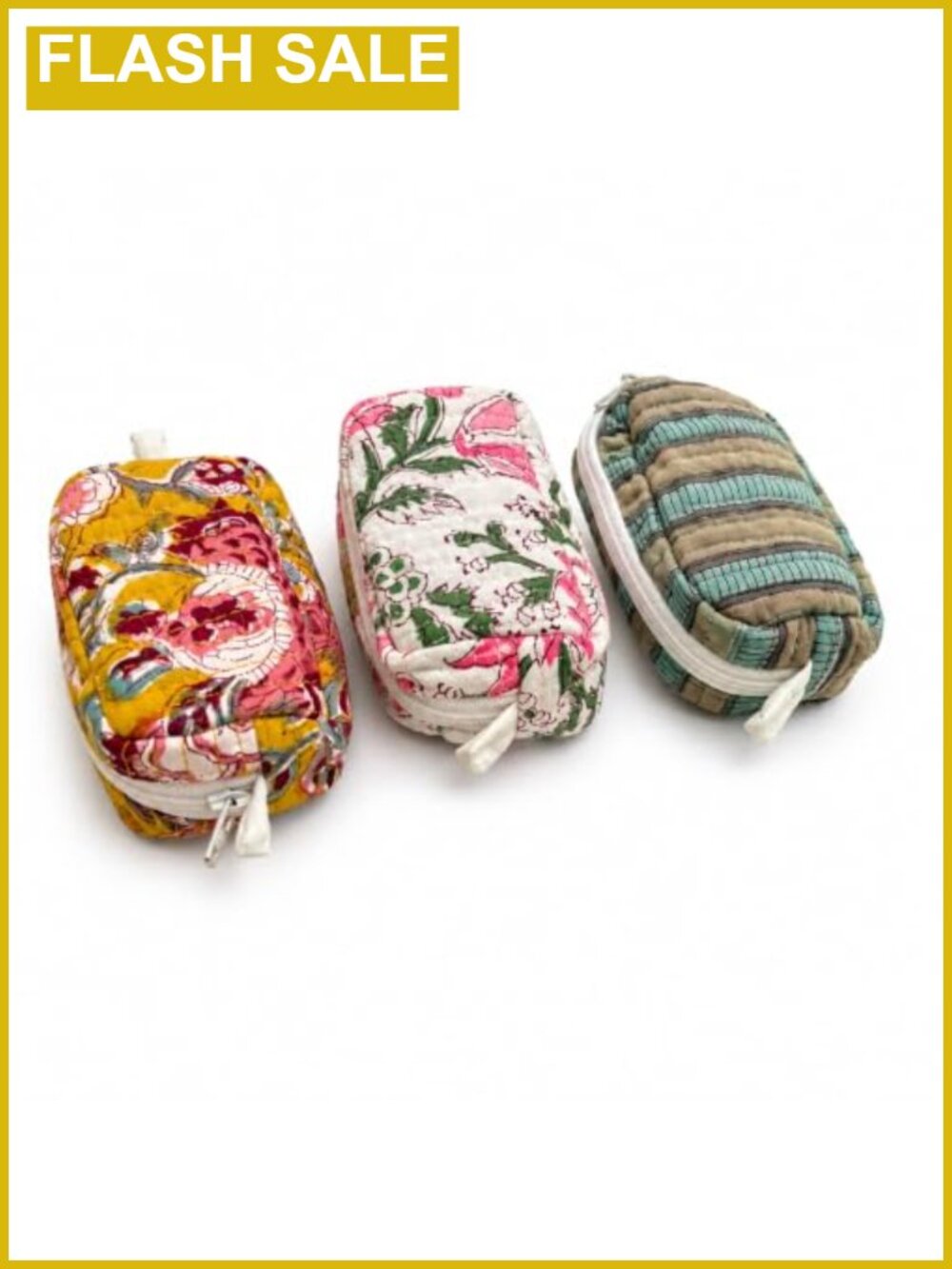 Self-Closing Makeup Bags, Cosmetic Pouch Set of 3, Organizer Travel